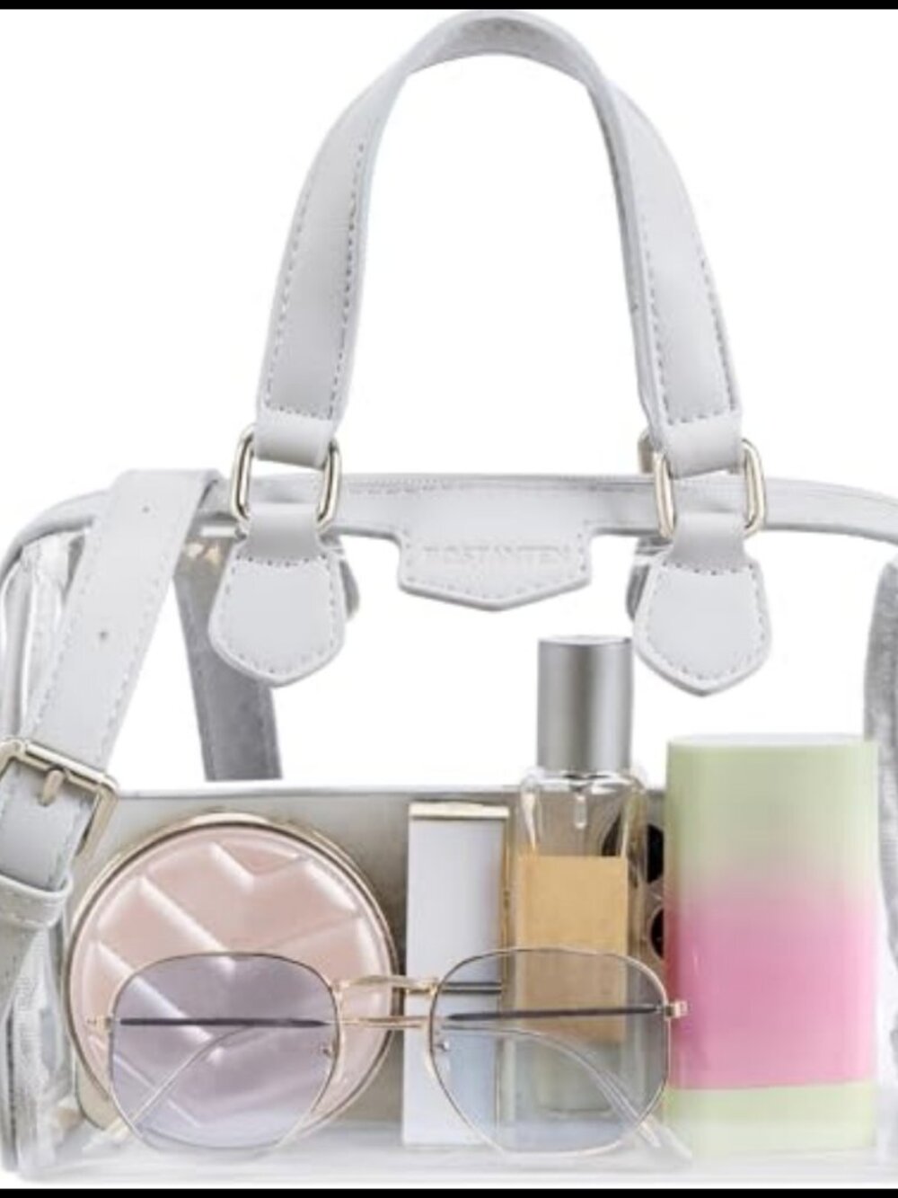 Clear Stadium Bag Crossbody Purse Top Handle PVC Waterproof